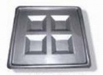 Fusing-Form aus Edelstahl ca 245x245x23mm - No-108