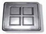 Fusing-Form aus Edelstahl ca 218x218x16mm - No-112
