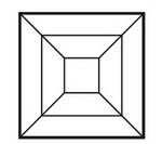 Bevel 1,5x1,5 = ca 3,8cm x 3,8cm - Mehrfachfacetten #-706 08