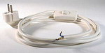 Anschlusskabel mit Schalter, weiss, 3-adrig, 2m