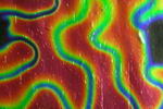 Dichroic-D�nnglas - schwarz, - rot - orange mit Struktur - ca 1mm (BBB4022-1) AK 90