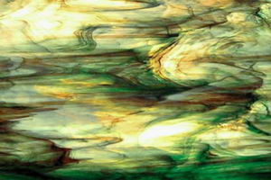 SPECTRRM F - 6021-86CC-F, Opalescentglas, gr�n, braun, klar u.perlopal Rainforest,Fusing AK96