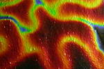 Dichroic-D�nnglas - schwarz, - mit roter Struktur - ca 1mm (BBB6022-1) AK 90