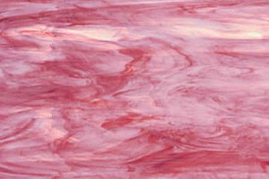 Opalescentglas, goldrosa - marmoriert mit klar u. wei� ( S-609-8 )