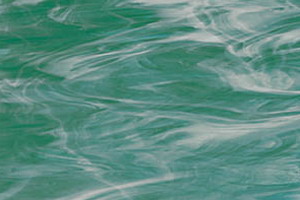 Opalescentglas, blaugr�n, wei� ( S-823-72 )
