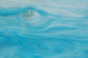 WISSMACH B - 87-WO, Opalescentglas, Tiffanyglas - t�rkisblau, wei�opal, wenig klar, marmoriert