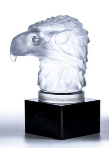 Skulptur Adlerkopf ca 160mm - Bleikristallglas