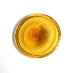 mundgeblasene Butzen - bernstein ( kohlegelb ), ca 6cm
