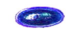 Antik-Muggel oval 34 x 17mm - kobaltblau