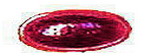 Antik-Muggel oval - flach, 45 x 19mm - rot ( dunkel )
