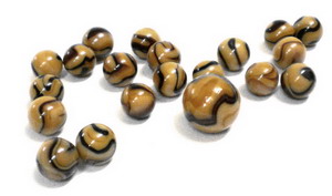 Netz mit Glasmurmeln BEAR - 20 St. je 16mm + 1 St. 25mm