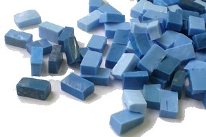 Smalten - Glasmosaiksteinchen - helle Mischung in Blaut�nen