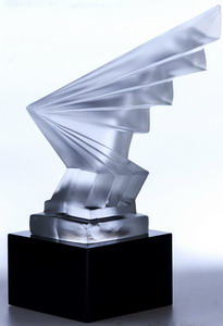 Skulptur Blitzstrahl ca 185mm - Bleikristallglas im ArtDeco-Stil