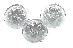 Glasstein Bl�te-8-Blatt, rund, 37mm, klar - Schmuckstein