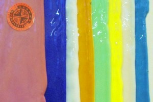 Bullseye-Glas 8er-Fusing-Paket-II - 8 opake Farben - je ca 15 x 20cm
