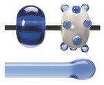 Bullseye Glasstab / Rod 1414 helles Himmelblau - ab 1,25 EUR/ St�ck