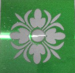 Friesecke Lilien-Replik-gro� Motiv 8,5-9cm, gr�nes �berfangglas, 12 -16cm