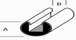Neusilberprofil C-3mm x 3,2mm - Preis per Meter - ab 4 m