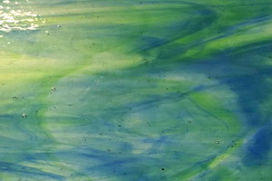 Colorescentglas, blau und gr�n mit klar ( W-197LL )
