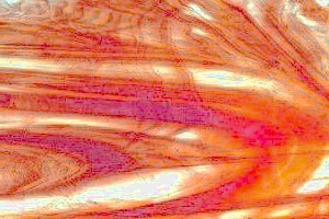 WISSMACH I - 13-LL, Colorescentglas, Kupferrot / viel kristall
