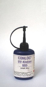 UV-Klebstoff EGO-665 Conloc, d�nnfl�ssiger Glaskleber - 20g