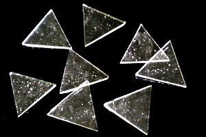 Dreiecke, klares Glas - 3,5cm - Beutel mit 8 St. - BB001-T3,5