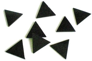 Dreiecke, schwarzes Glas - 3,5cm - Beutel mit 8 St. - BB00-T3,5