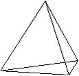3-Seiten-Pyramide aus Kristallglas, 7cm Kanten