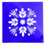 Friesecke Dolde aus blauem �berfangglas - ca 12cm x 12cm
