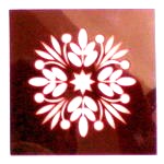Friesecke Dolde aus rotem �berfangglas - ca 12cm x 12cm