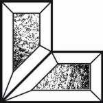 Eckenpaar, Eisblume 4x4x2 = ca 10cm x 10cm x 5cm #-251 03