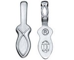 �se Doppel-FISCH, mittel - 925er Sterling versilb. #-8300-114 / 25