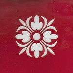 Friesecke Lilien-schlicht Motiv in 67mm, rotes �berfangglas 9 bis 12cm