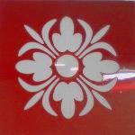 Friesecke Lilien-Replik-gro� Motiv 8,5-9cm, rotes �berfangglas, 12 - 16cm