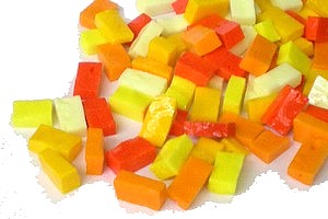Smalten - Glasmosaiksteinchen - Mischung von Gelb-Oranget�nen