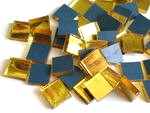 Mosaik aus gelben Spiegelglas - ca 10x10mm - Pack 250g (TS)