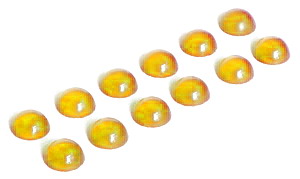 Glasmuggel in edelgelb - 9mm - Made in Germany - 12er Satz