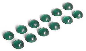 Glasmuggel in gr�n - 9mm - Made in Germany - 12er Satz