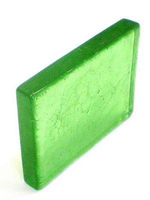 Dallglasplatte GR�N HELL, ca 15x20x2,5cm