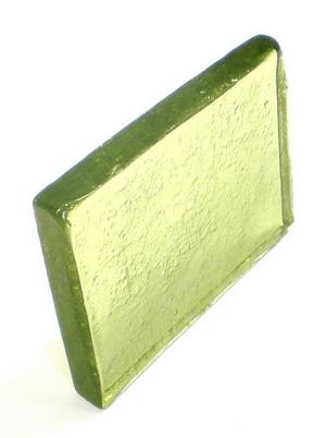 Dallglasplatte EISENGR�N, ca 15x20x2,5cm