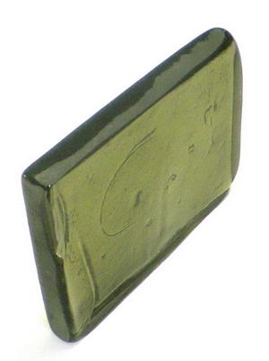 Dallglasplatte GR�N GRAULICH DUNKEL, ca 15x20x2,5cm