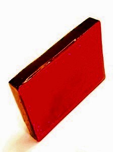 Dallglasplatte ROT, ca 15x20x2,5cm