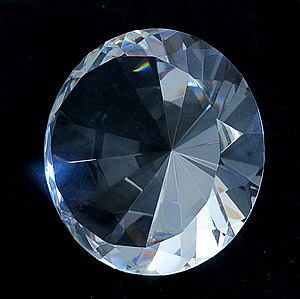 Glas-Diamant klar, ca 150mm / 15cm