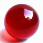 Glaskugel ca 70mm rot - aus Kristallglas made in Germany
