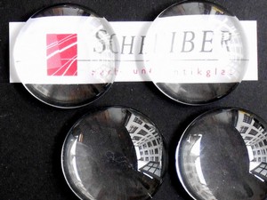Glasstein - Muggel rund, kristall, 30mm - Preis per St. ab 5 St�ck