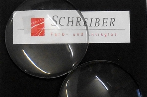 Glasstein - Muggel rund, kristall, 50mm - Preis per St. ab 3 St�ck