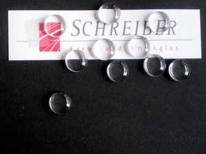 Glasstein - Muggel rund, kristall, 8mm - Preis per St. ab 10 St�ck