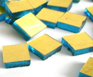 Goldsmalti - echte Goldmosaiksteine, ca 10x10mm (OI - 010)