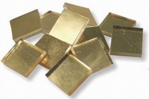Goldmosaik Gelbgold - glatt 20x20mm