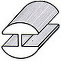 Halbrundblei H-4,7mm x 5mm - rund - Preis per Meter, ab 6 m